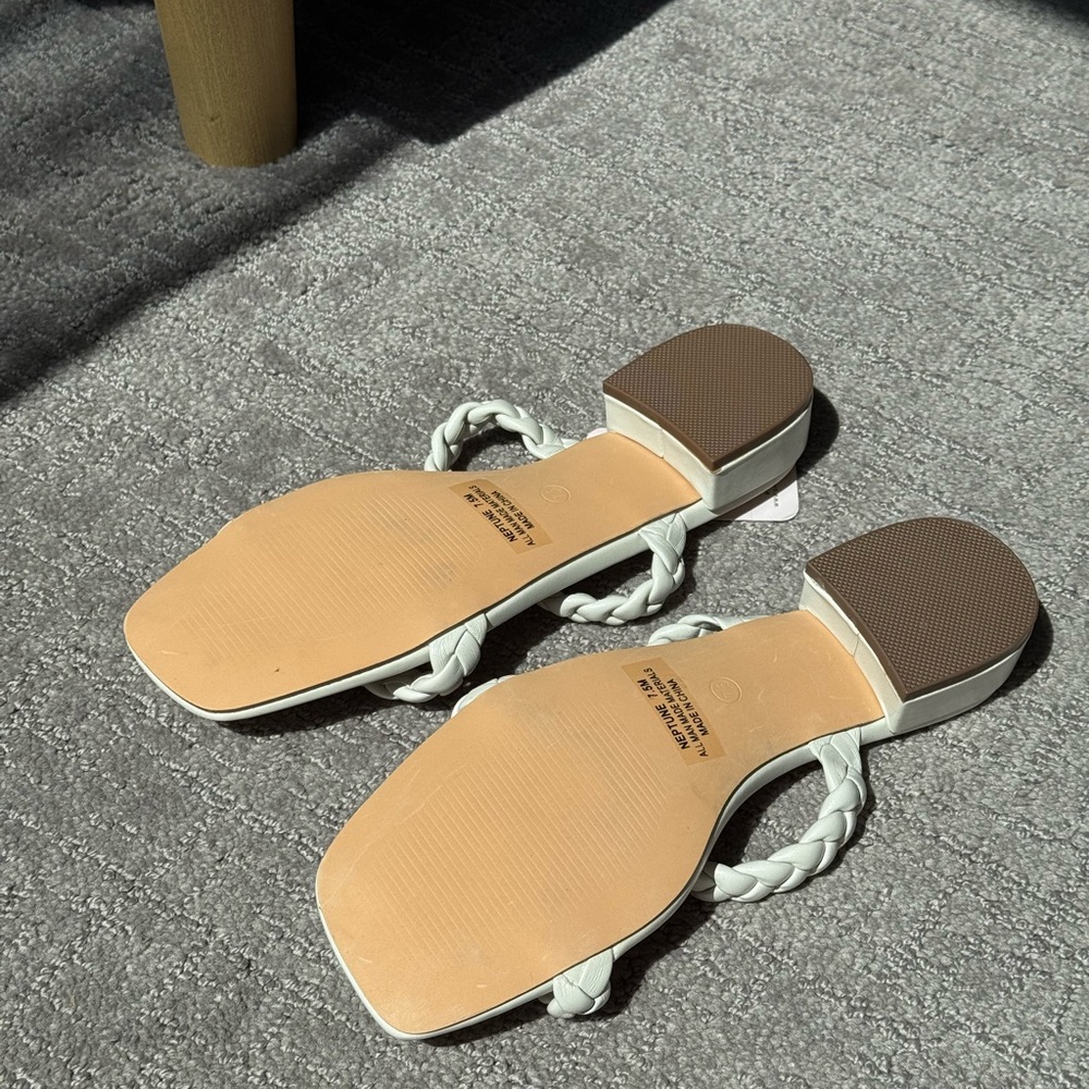 Sincerely Jules Cream Braided Sandals - Picture 3 of 4